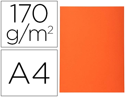EXACOMPTA - Subcarpetas Foldyne Caja 100 ud A4/folio Cartulina reciclada Naranja 180 G (Ref.420007E)