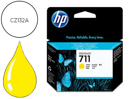 HP ( HEWLETT PACKARD ) - Cartuchos ORIGINALES Inyección De Tinta 711 Amarillo (Ref.CZ132A)