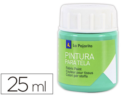 LA PAJARITA - PINTURA PARA TELA VERDE ESMERALDA 25 ML (Ref.T-9)