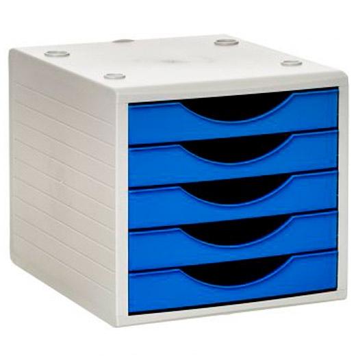 ARCHIVO 2000 - MODULO 5 CAJONES ARCHIVOTEC GRIS/AZUL MAR (Ref.4005 LG)
