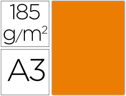 CANSON - Cartulina IRIS 50 Hojas A3 Naranja 185 gr. (Ref.200040188)