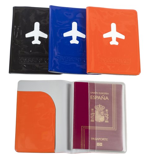 IBERPLAS - Funda PARA PASAPORTE FABRICADA EN VINILO DE CHAROL BRILLANTE.COLORES SURTIDOS (Ref.1018CH)