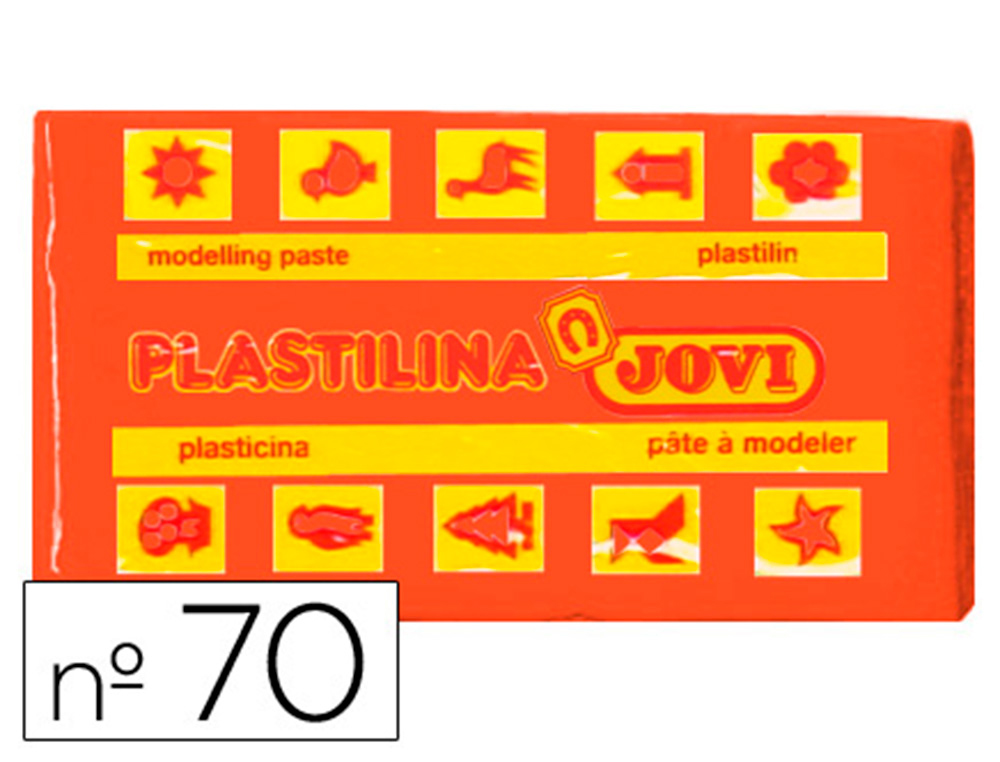 JOVI - PLASTILINA 70 NARANJA -UNIDAD -TAMAÑO PEQUEÑO (Ref.70-04)