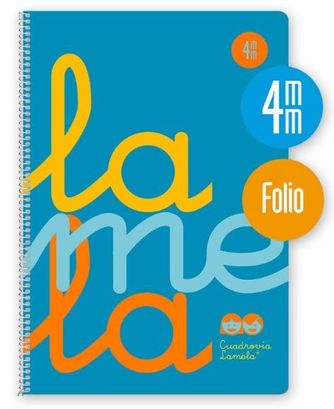 LAMELA - Cuaderno Fº polipropileno C4 80 hojas 90 grs azul (Ref.7FTP004B)