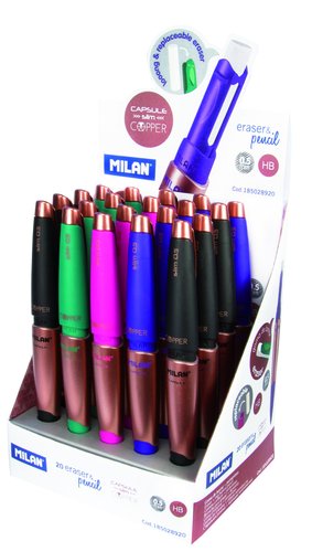 MILAN - PORTAMINAS CAPSULE SLIM COPPER 0,5 mm EXPOSITOR de 20 (Ref.185032920)