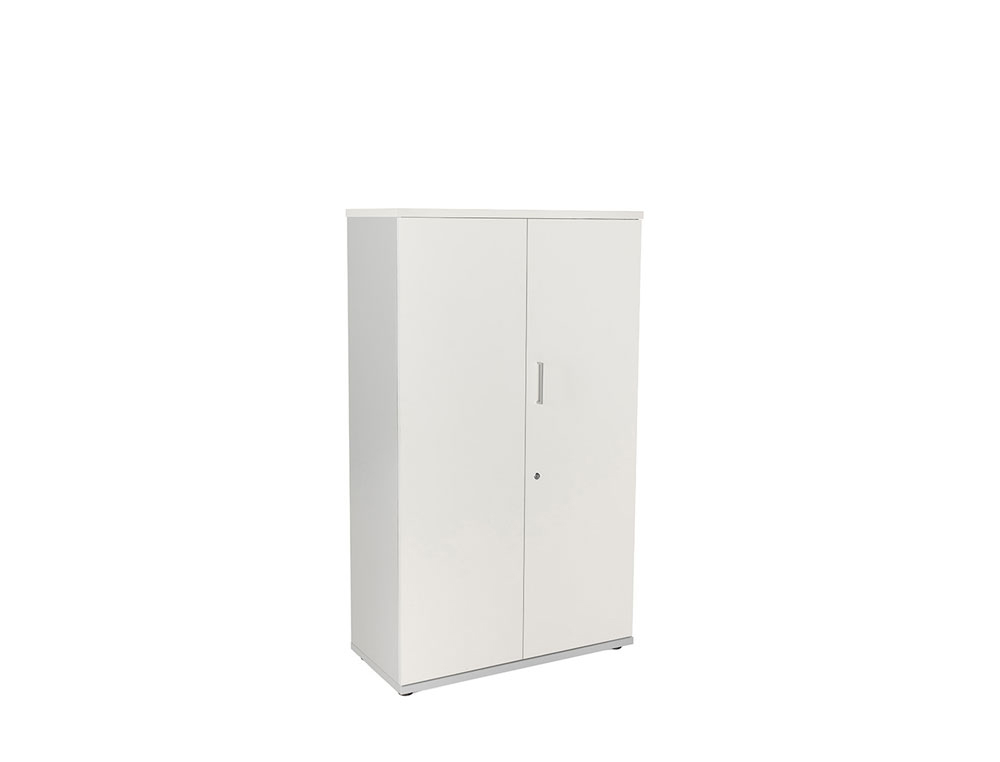 ROCADA - ARMARIO CON CUATRO ESTANTES Y DOS PUERTAS SERIE STORE 156X90X45 CM ACABADO AB04 ALUMINIO/BLANCO (Ref.1058AB04)