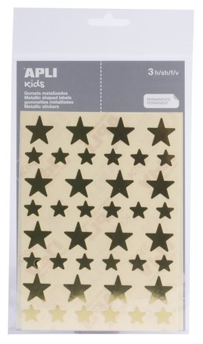 APLI - GOMETS ESTRELLA ORO BOLSA CON 3 HOJAS (Ref.11805)