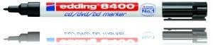 EDDING - 8400 MARCADOR PERMANENTE PARA CD PUNTA CONICA TRAZO 0.5 - 1 MM NEGRO (Ref.8400-01)