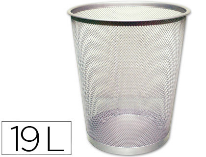 Q-CONNECT - PAPELERA METALICA GRIS REJILLA 295X345MM (Ref.KF00849)