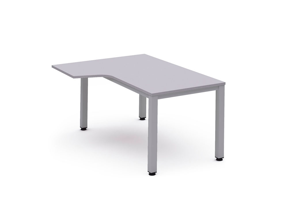 ROCADA - MESA SERIE EXECUTIVE 160X120 CM IZQUIERDA ACABADO AD02 ALUMINIO/GRIS (Ref.2053AD02)