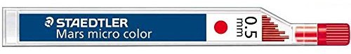 STAEDTLER - Mina Estuche 12ud Trazo 0.5 mm Rojo (Ref.25405-2)