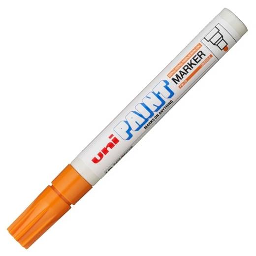 UNI-BALL - Marcador PERMANENTE PX-20 TINTA ACEITE PTA CONICA TRAZO 2.2-2.8 MM NARANJA (Ref.545517000)