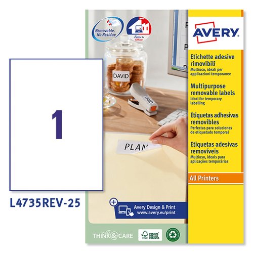 AVERY - C25H ET REMOV 210X297 (Ref.L4735REV-25)