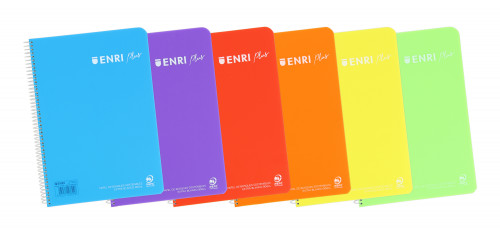 ENRI - BLOCK PLUS tapa PP Fº 80h CUADRIC.4x4 90g SURTIDO (6 col.) (Ref.400133583)
