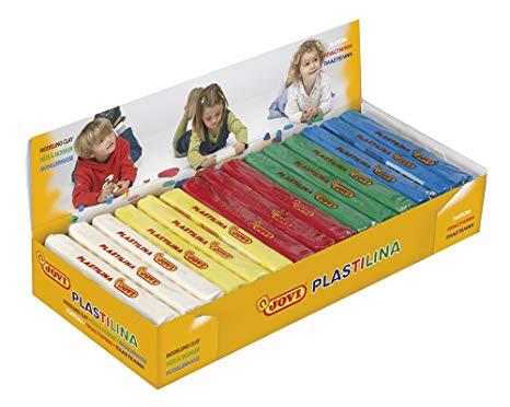JOVI - Pasta moldeadora Plastilina 15 Ud Pastillas 150g. Colores Basicos (Ref.71B)