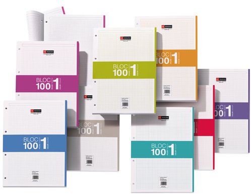 MIQUELRIUS - Recambio de bloc 100h Cuadricula 5x5 Gris (Ref.7423)