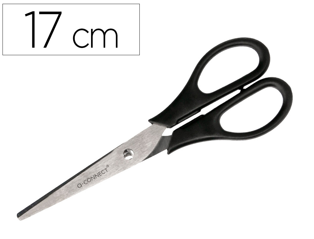 Q-CONNECT - TIJERA OFICINA INOXIDABLE 7" -17 CM -BLISTER (Ref.KF01228)