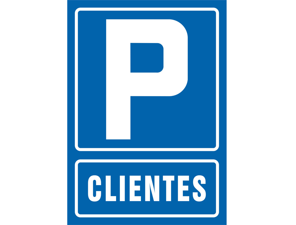 SYSSA - PICTOGRAMA SEÑAL DE PARKING CLIENTES EN PVC 210X297 MM (Ref.101)