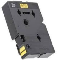 BROTHER - Cintas TC-601 Laminada 12mmx7,7m Negro/Amarillo Comp.con rotuladoras P-Touch (Ref.TC601)