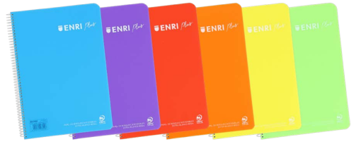 ENRI - BLOCK PLUS tapa PP Fº 80h HORIZONTAL 90g SURTIDO (6 col.) (Ref.400133584)