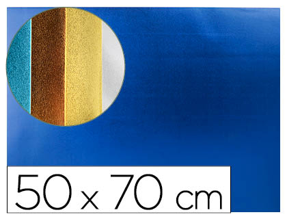 LIDERPAPEL - GOMA EVA 50X70 CM ESPESOR 2 MM METALIZADA AZUL (Ref.GE85)