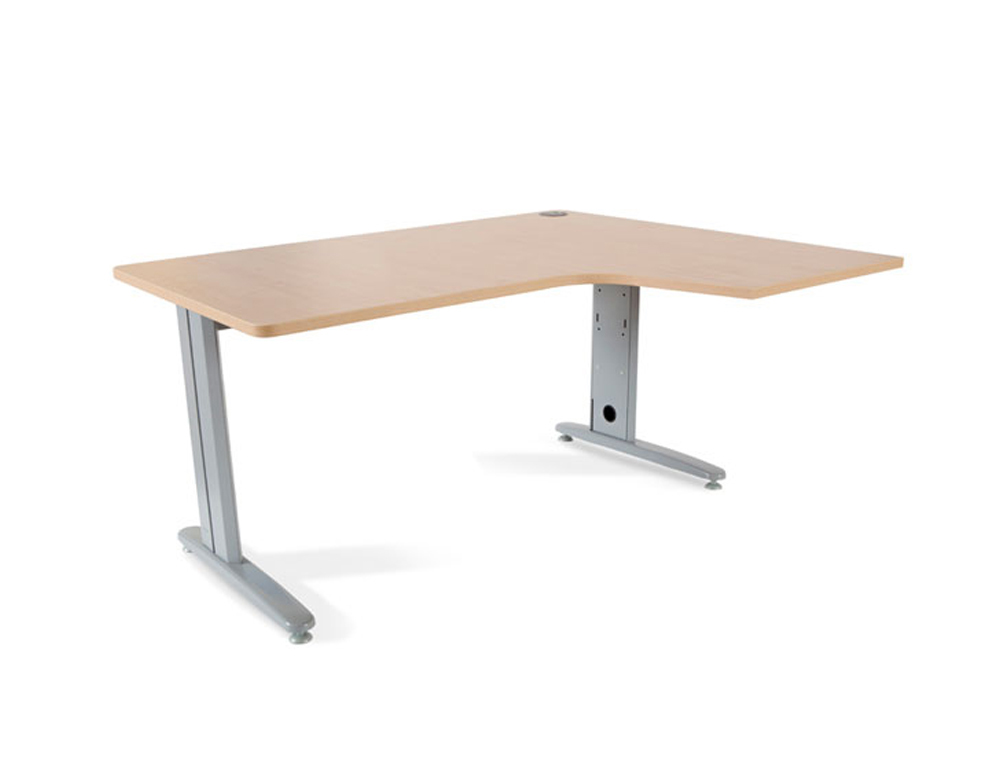 ROCADA - MESA SERIE METAL 180X120 CM DERECHA ACABADO AC01 HAYA (Ref.2052AC01)