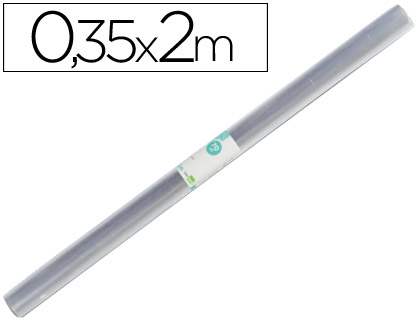 LIDERPAPEL - ROLLO PLASTICO FORRALIBROS 0,35X2 MT (Ref.RL01)