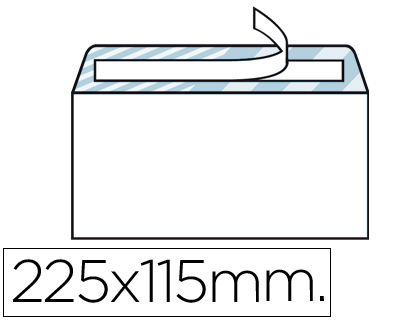 LIDERPAPEL - SOBRE N.5 BLANCO AMERICANO 115X225MM TIRA DE SILICONA OPEN SYSTEM CAJA DE 500 UNIDADES (Ref.SB36)