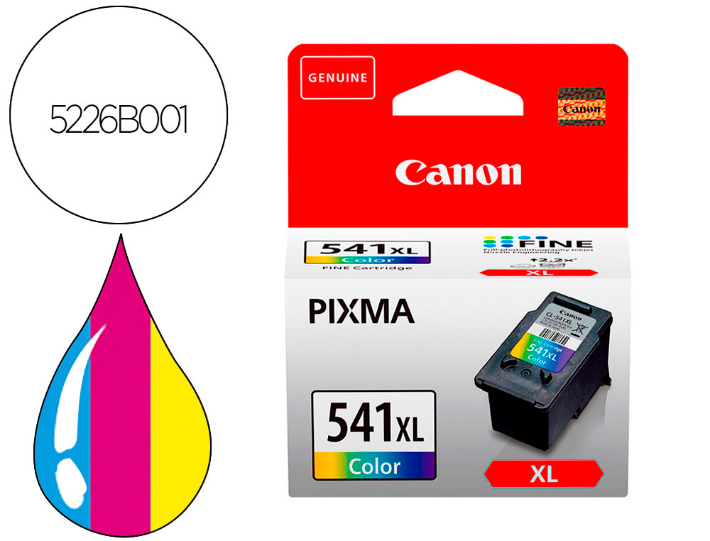 CANON - Cartuchos ORIGINALES Inyección De Tinta 541XL TRICL (Ref.5226B005)