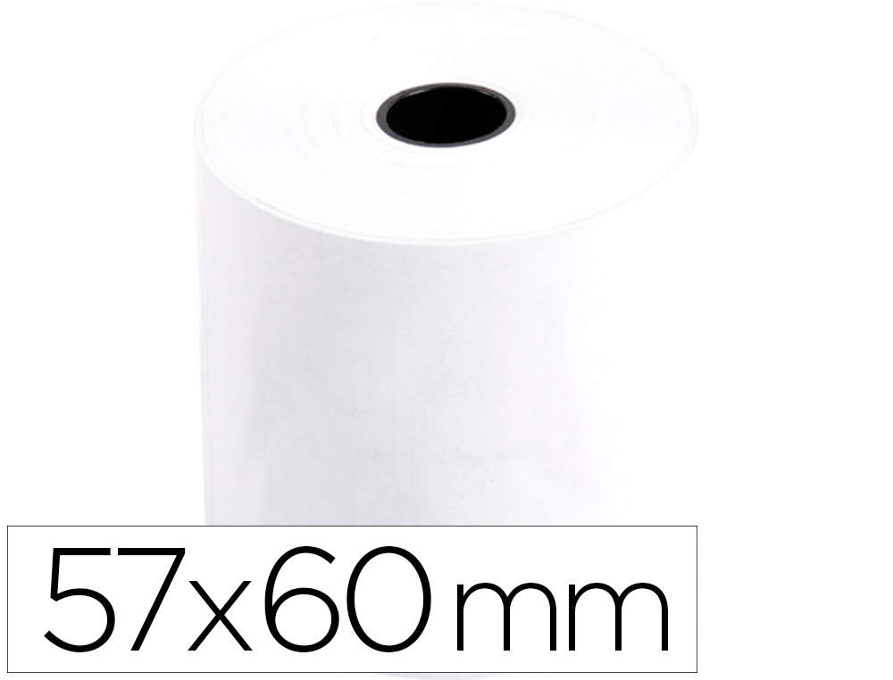 Q-CONNECT - ROLLO SUMADORA TERMICO 57 MM ANCHO X 60 MM DIAMETRO (Ref.KF00854)