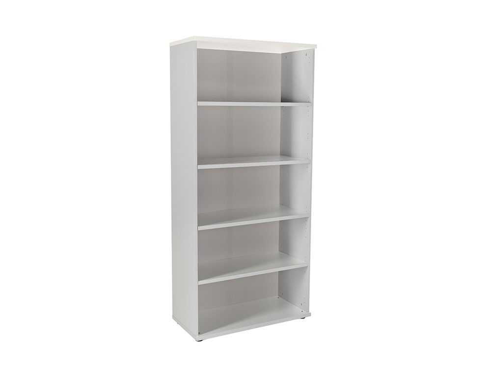 ROCADA - ARMARIO CON CINCO ESTANTES SERIE STORE 195X90X45 CM ACABADO AB04 ALUMINIO/BLANCO (Ref.1101AB04)