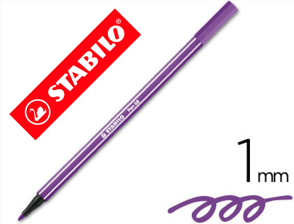 STABILO - ROTULADOR ACUARELABLE PEN 68 VIOLETA 1 MM (Ref.68/55)