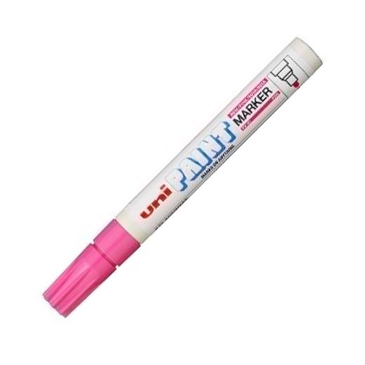 UNI-BALL - Marcador PERMANENTE PX-20 TINTA ACEITE PUNTA CONICA TRAZO 2.2-2.8 MM ROSA (Ref.545574000)