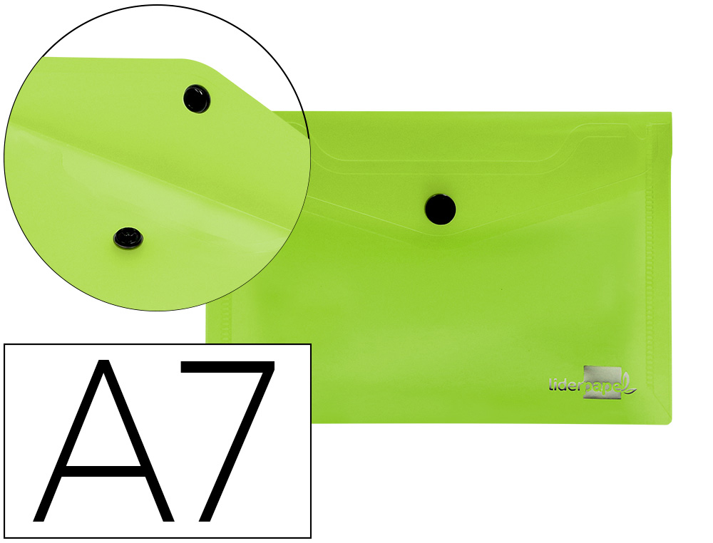 LIDERPAPEL - CARPETA DOSSIER BROCHE 44223 POLIPROPILENO DIN A7 VERDE SERIE FROSTY (Ref.DS41)