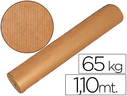 PAPEL KRAFT MARRON BOBINA -1,10 MT DE ALTURA 60/65 KG (Ref.1* 75 GR.)