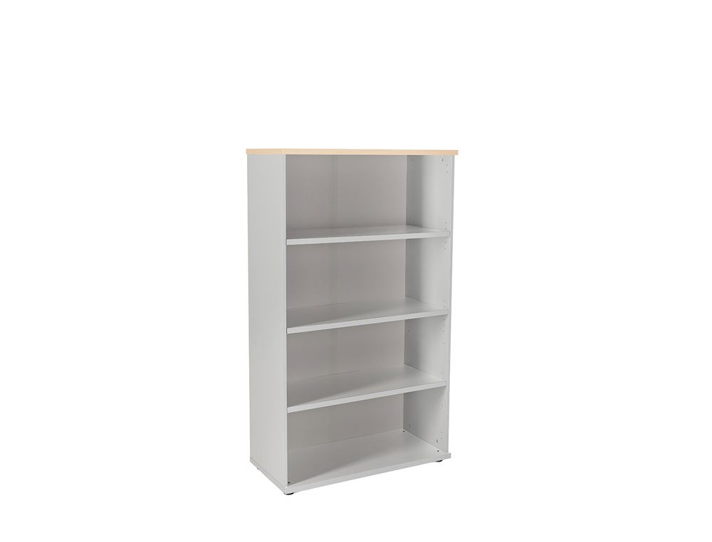 ROCADA - ARMARIO CON CUATRO ESTANTES SERIE STORE 156X90X45 CM ACABADO AB01 ALUMINIO/HAYA (Ref.1055AB01)