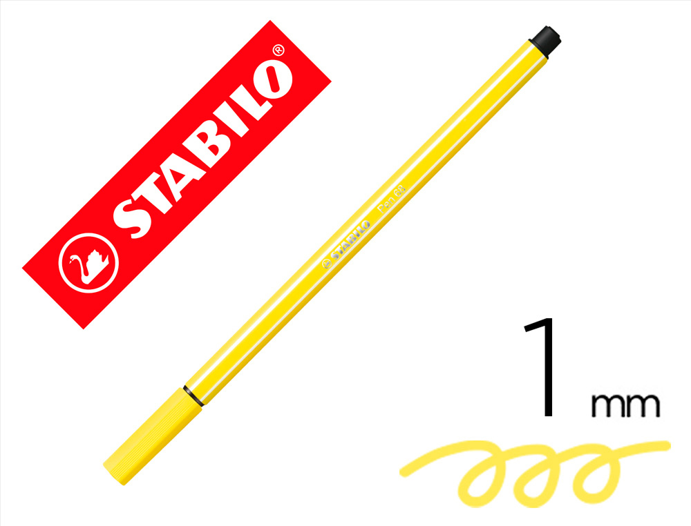 STABILO - Rotulador Pen 68 Amarillo limón (Ref.68/24)
