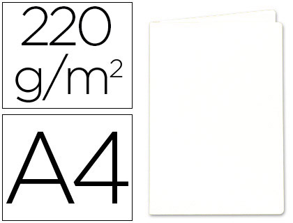 EXACOMPTA - SUBCARPETA CARTULINA DIN A4 BLANCA 220 GR (Ref.210017E)