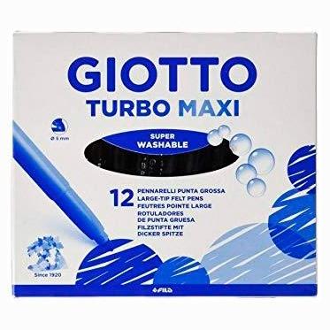 GIOTTO - Rotulador turbo maxi lavable con punta bloqueada unicolor amarillo (Ref. 456002)