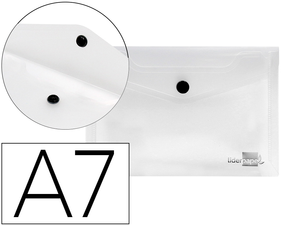 LIDERPAPEL - CARPETA DOSSIER BROCHE 44224 POLIPROPILENO DIN A7 INCOLORA SERIE FROSTY (Ref.DS42)