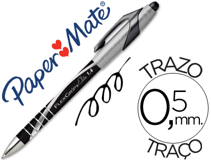 PAPER MATE - Boligrafo retractil Flexgrip Elite negro trazo 1,0 mm (Ref.S0767600)