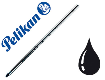 PELIKAN - RECAMBIO BOLIGRAFO CORTO MODELO 38 METALICO COLOR NEGRO PUNTA MEDIA (Ref.45014)