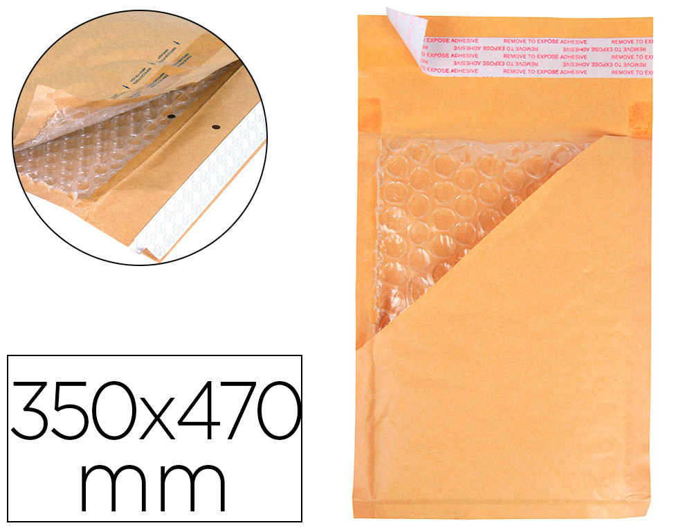 Q-CONNECT - SOBRE BURBUJAS CREMA K/7 350 X 470 MM (Ref.KF15019)