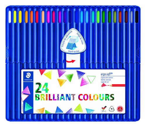 STAEDTLER - Estuche lapices ergosoft Colores surtidos 24 ud Acuarelables (Ref.157 SB24-I)