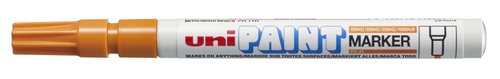 UNI-BALL - Marcador PERMANENTE PX-21 TINTA ACEITE PTA CONICA TRAZO 0.8-1.2 MM NARANJA (Ref.558627000)