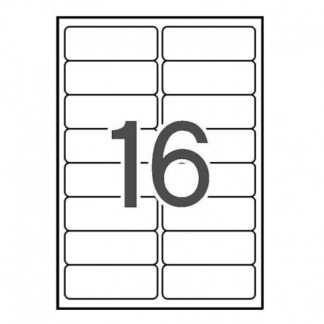 APLI - Etiquetas ILC Caja 100 hojas 1600 ud 99,1 x 34 Blancas (Ref.2418)