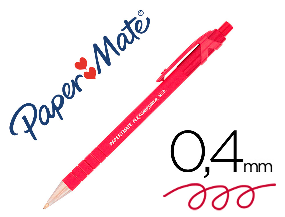 PAPER MATE - Boligrafo retractil Flexgrip elite rojo (Ref.S0190413)