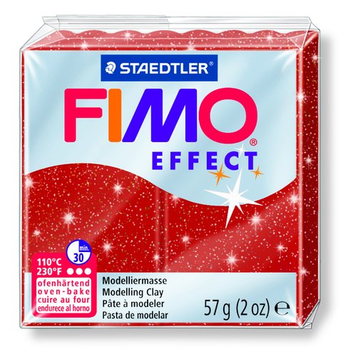 STAEDTLER - PASTA FIMO EFFECT 56 GR ROJO PURPURINA (Ref.8020-202)