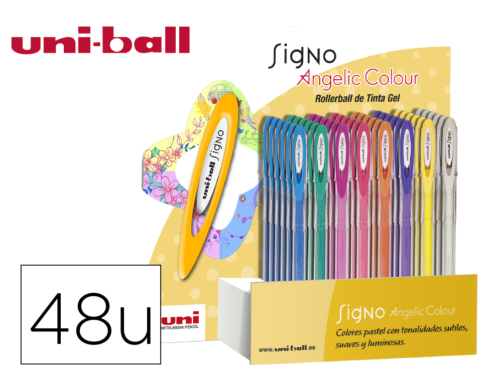 UNI-BALL - BOLIGRAFO UNI BALL UM-120 SIGNO 0,7 MM TINTA GEL EXPOSITOR DE 48 COLORES PASTEL (Ref.UM1204DAC)