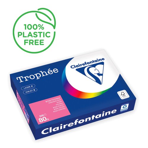 TROPHÉE - Papel multifunción color 500h 80 g. A4 Fucsia (Ref.1771C)